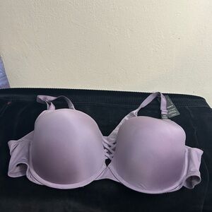 Torrid Soft Purple Lace-Up Bra boost plunge Sz 44C